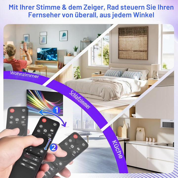 AI Magic Fernbedienung für LG Smart TV – Ersatzsteuerung für LG WebOS TV 2019-2025, OLED, QNED, UHD,