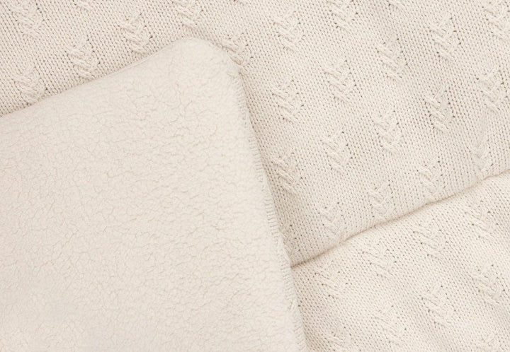 Jollein Krabbeldecke für Baby - Grain Knit, Oatmeal - Laufgittereinlage - 75x95 cm - Spieldecke Baby
