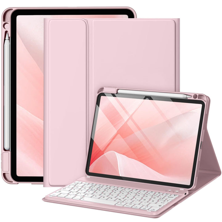 drivego Hülle mit Tastatur für iPad Air 11 Zoll M3 2025 M2 2024/Air 5 Generation 2022 4 Gen 2020 10,