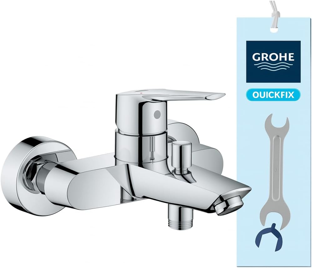 GROHE Start - Einhand-Wannenarmatur (DN 15, Wandmontage, langlebige Oberfläche), chrom, 24206002 Wan