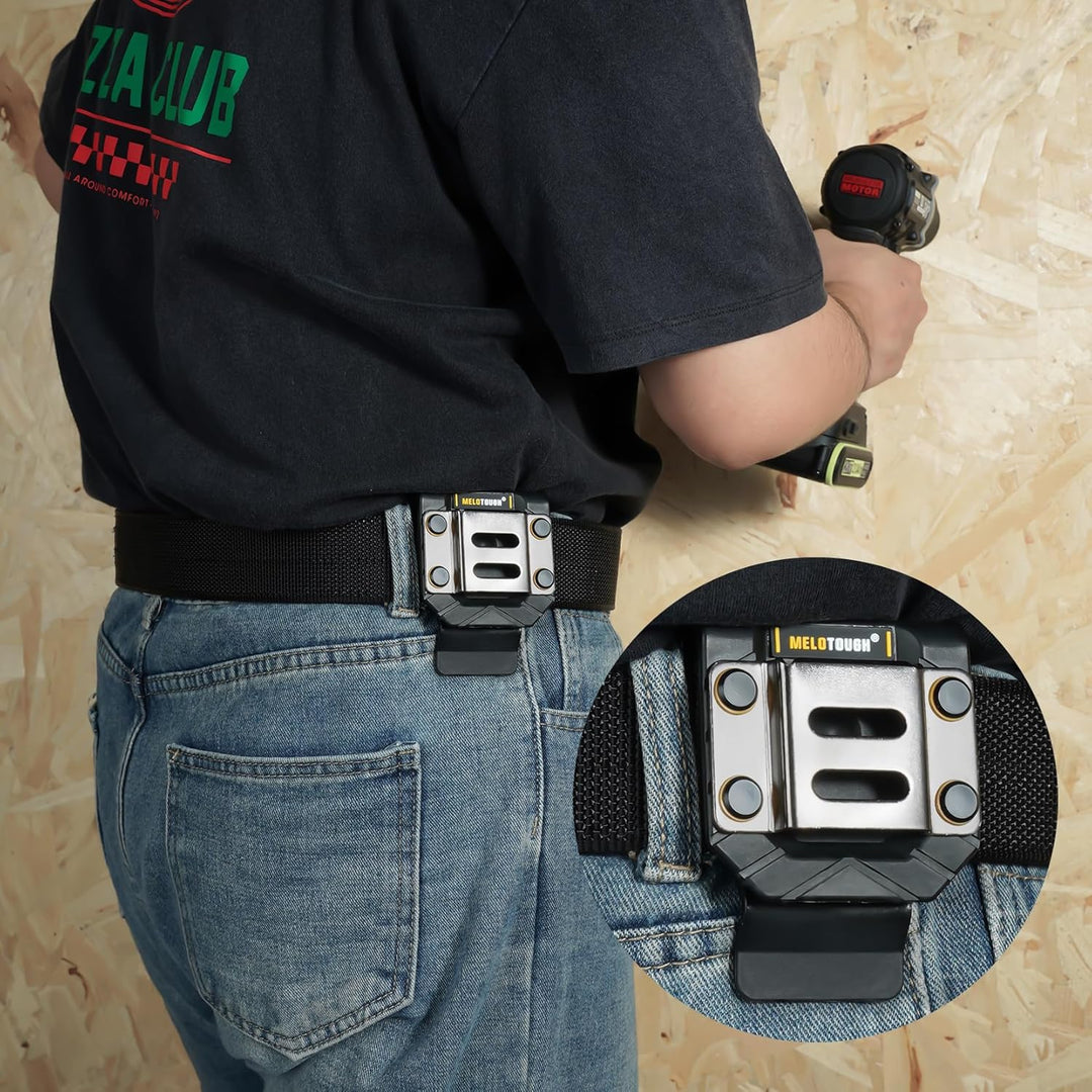 MELOTOUGH Bohrerhalter für Werkzeuggürtel, Bohrerholster, Massbandhalter – passend für Gürtel bis zu