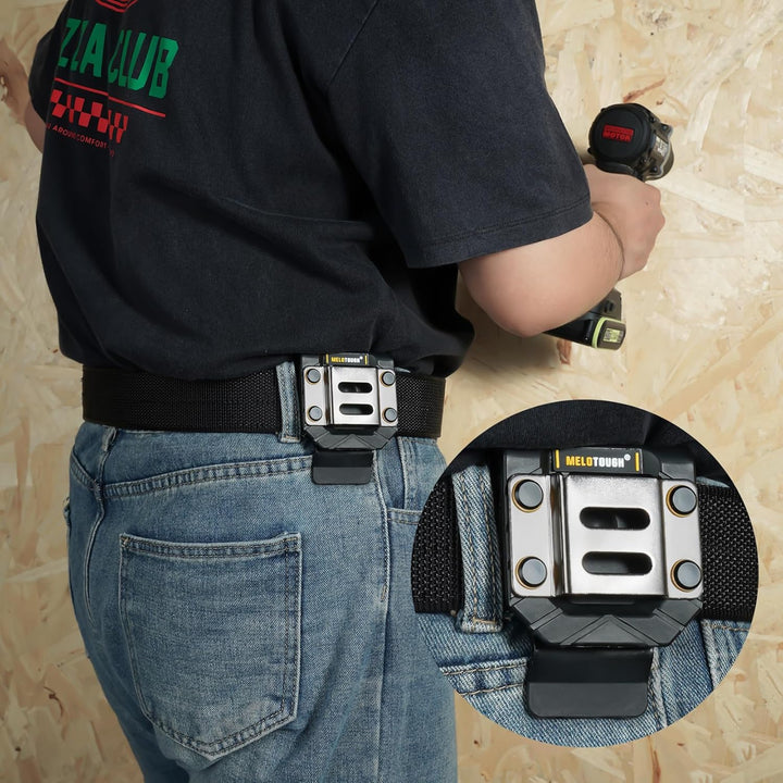 MELOTOUGH Bohrerhalter für Werkzeuggürtel, Bohrerholster, Massbandhalter – passend für Gürtel bis zu