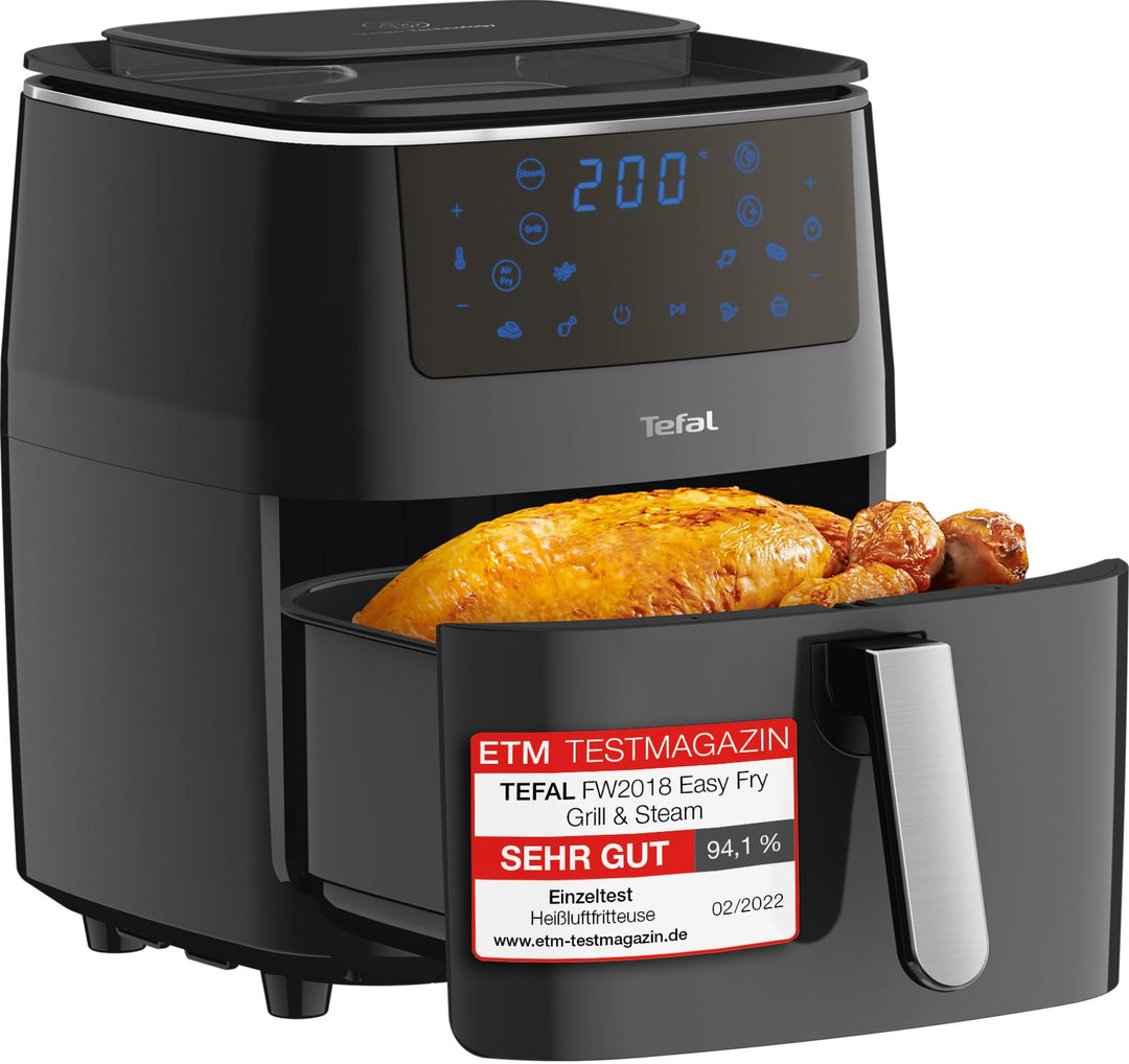 Tefal FW2018 Easy Fry Grill & Steam Heissluftfritteuse | 3-in-1 (Heissluftfritteuse, Grill und Dampf