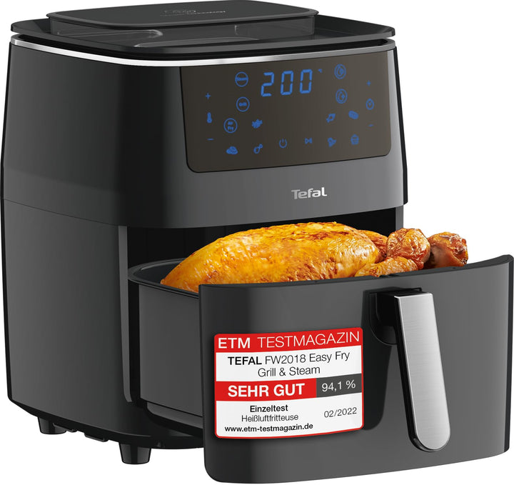 Tefal FW2018 Easy Fry Grill & Steam Heissluftfritteuse | 3-in-1 (Heissluftfritteuse, Grill und Dampf