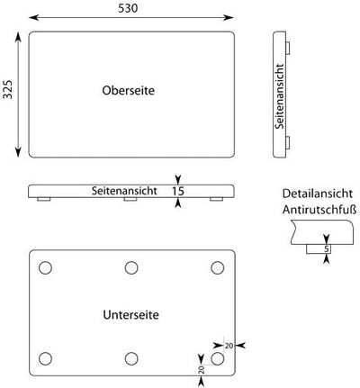 Kesper 30150 HACCP Schneidebrett Kunststoff 50 x 30 x 2 cm, gelb 50 x 30 x 2 cm Gelb, 50 x 30 x 2 cm