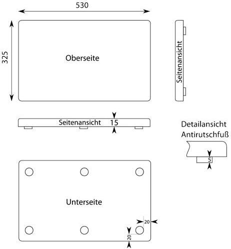 Kesper 30150 HACCP Schneidebrett Kunststoff 50 x 30 x 2 cm, gelb 50 x 30 x 2 cm Gelb, 50 x 30 x 2 cm