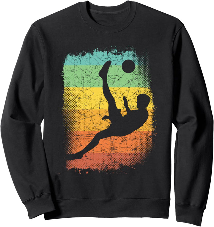 Fussball-Spieler Geschenkidee Lustig Vintage Retro Sweatshirt
