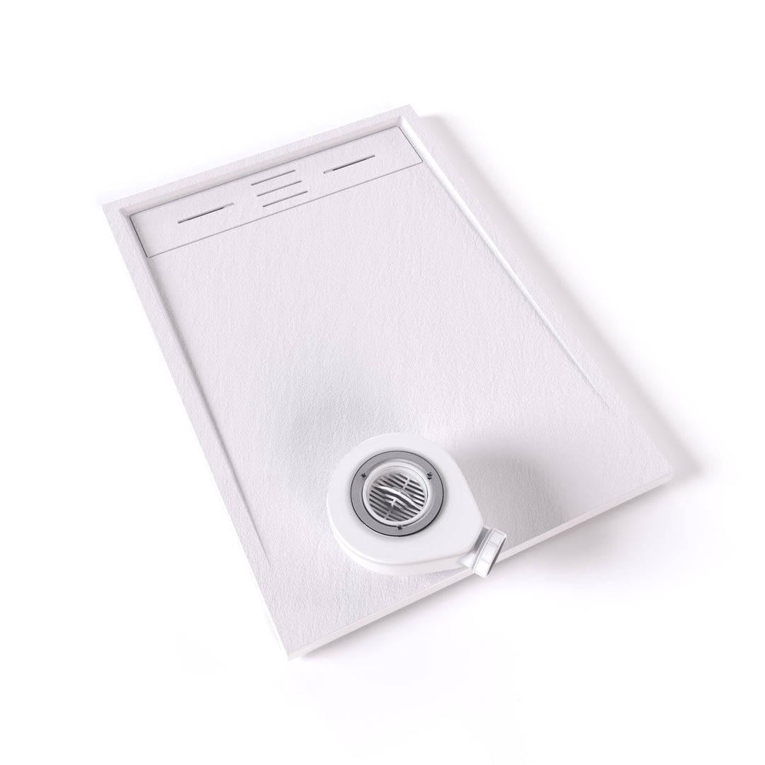 SMC Duschwanne HIEMAL 70x100 cm Weiss RAL9016 extra flache robuste Duschtasse, ANTI-Rutsch-Oberfläch