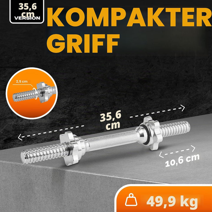 Yes4All Kurzhantelstange, Kurzhantel-verbindungsstange, Länge 35cm,40cm - Ø 25mm, Länge 40cm - Ø 30m