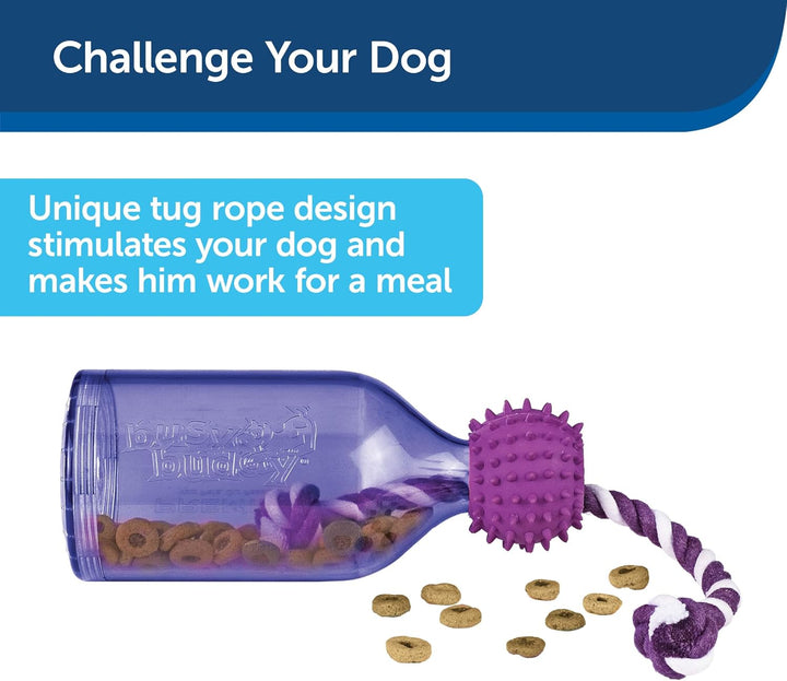 PetSafe Busy Buddy Tug-a-Jug Hundespielzeug, Snackspender mit Seil, Beschäftigung und Gewichtskontro