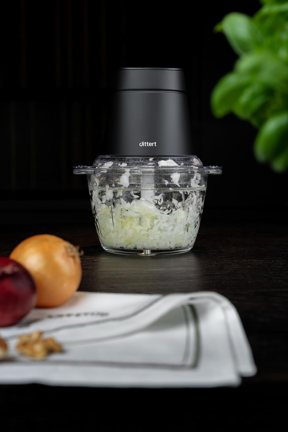 Multi Zerkleinerer 500W – 1L Glasbehälter, 4-fach Edelstahlklinge, 2 Stufen, spülmaschinengeeignet,
