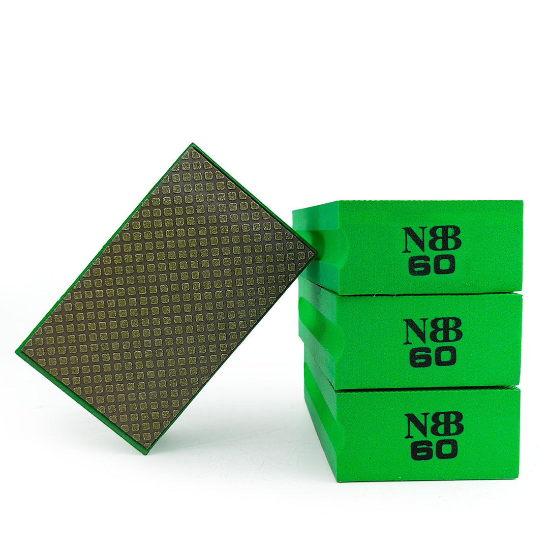 NBB Diamant-Schleifschwamm Diamant-Polierpad Schleifblock mit Schaumstoff Rückseite Diamant-Handschl