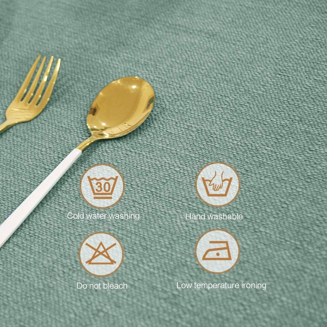 WAITER TREE Tischdecke leinen Hochwertig Tischdecke Abwaschbar Tischtuch Pflegeleichte Tischdecke Le