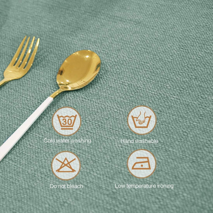 WAITER TREE Tischdecke leinen Hochwertig Tischdecke Abwaschbar Tischtuch Pflegeleichte Tischdecke Le