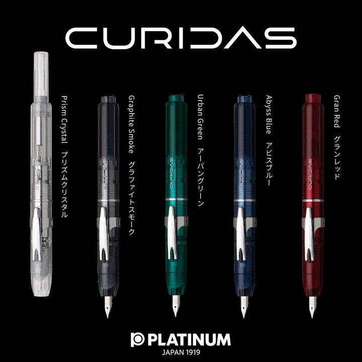 PLATINUM Curidas PKN7000-50EF Füllfederhalter/EF Extra Fine/Einziehbar/Blau/Handgefertigt/mit Gesche
