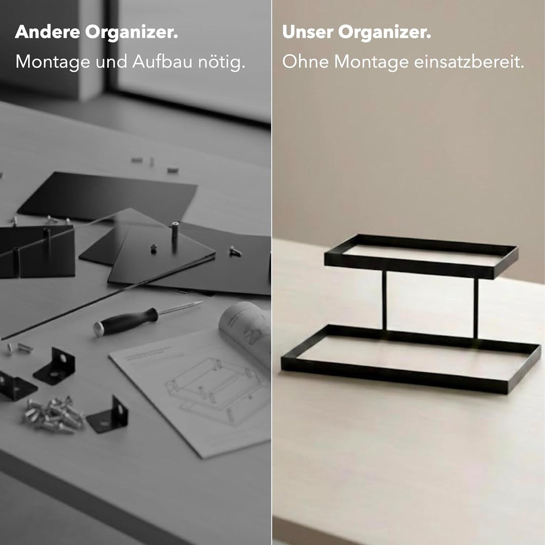 Moderner Parfüm Organizer aus Metall – Montagefreier Parfüm Ständer mit zwei Ebenen, stilvolles Parf
