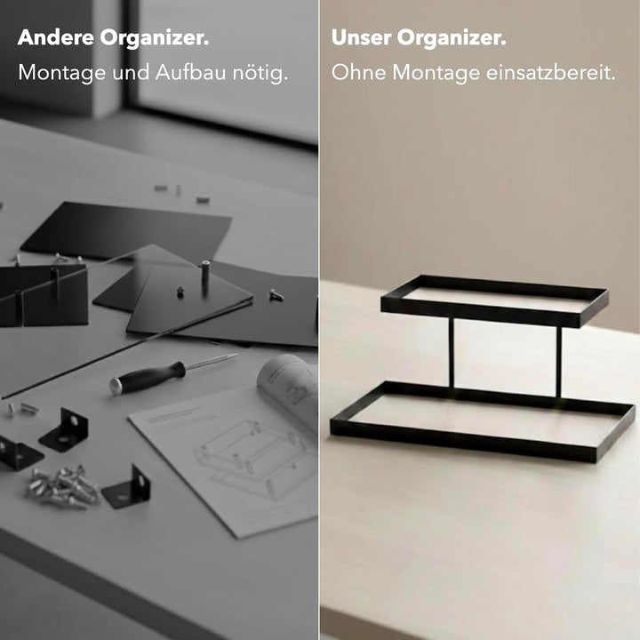 Moderner Parfüm Organizer aus Metall – Montagefreier Parfüm Ständer mit zwei Ebenen, stilvolles Parf
