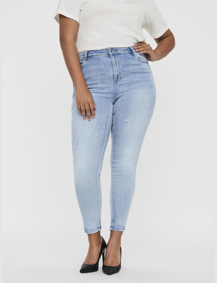 VERO MODA CURVE Damen Jeanshose 50W / 32L Light Blue Denim, 50W / 32L Light Blue Denim