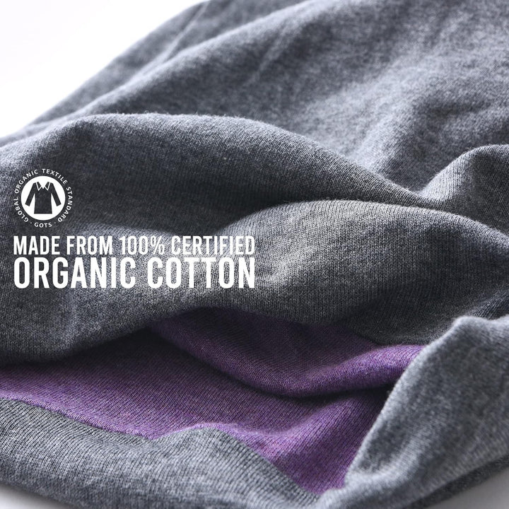 CHARM Bio-Baumwolle Multifunktionstuch Stirnband - Beanie Loop Schal Halstuch Schwarz & Hellgrau, Sc