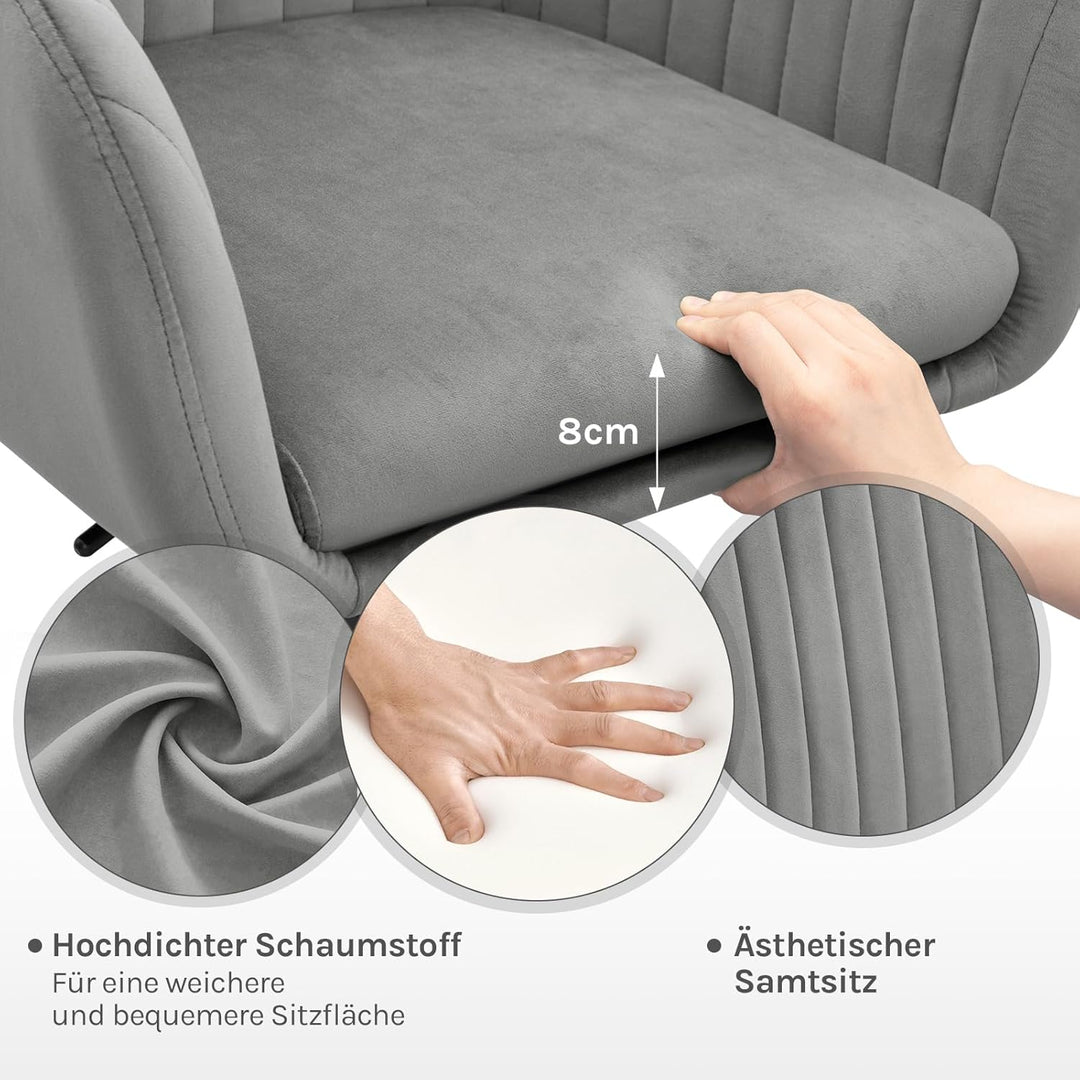 WOLTU Schreibtischstuhl, Bürostuhl ergonomisch, Homeoffice Stuhl höhenverstellbar, Schminkstuhl mit