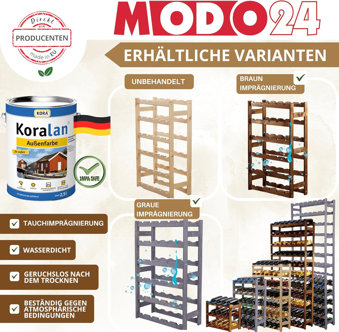 Flaschenregal, Weinregal Holz für 16 Flaschen, Weinschrank, Weinständer, Getränkeregal, Weinflaschen