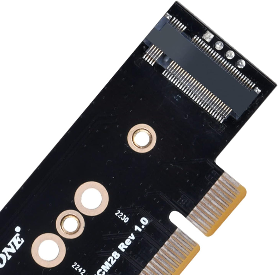 Silverstone SST-ECM28-1-x-NVMe-und-1-x-SATA-M.2-SSD zu PCIe-x4-1HE-Adapterkarte