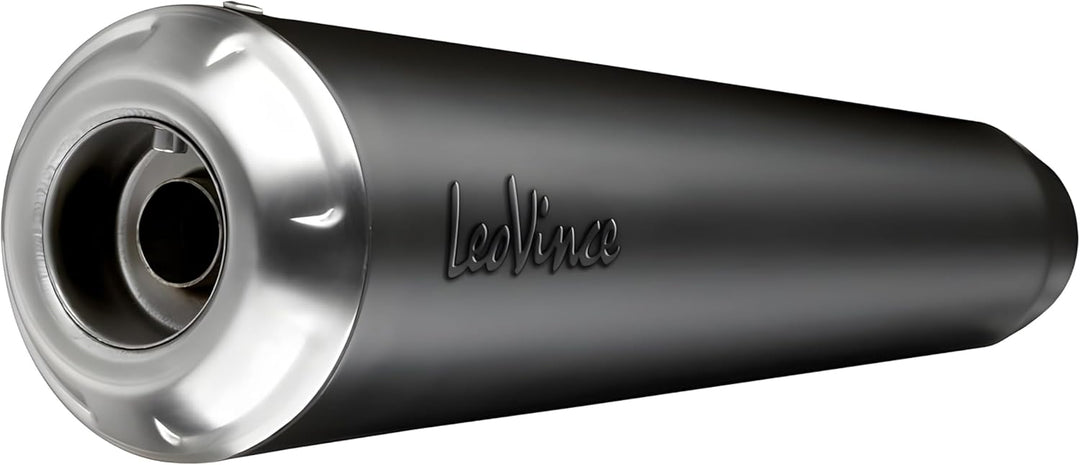 Endschalldämpfer LeoVince SLIP-ON CLASSIC RACER Black Edition, Edelstahl schwarz, mit Zulassung für