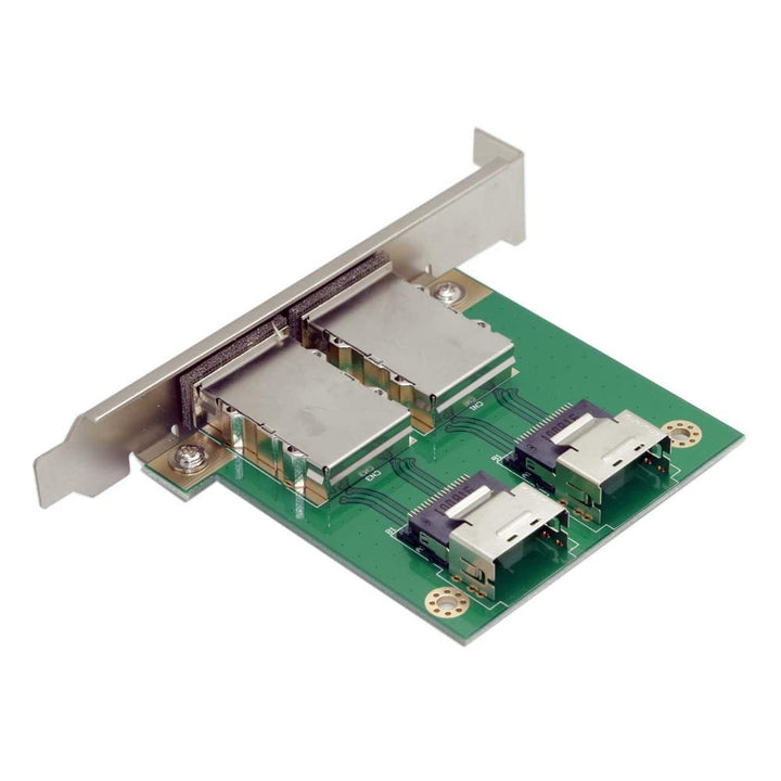 CY Mini SAS SFF-8088 auf SAS 36Pin SFF-8087 PCBA Buchse Adapter Dual Ports mit PCI-Halterung Green A
