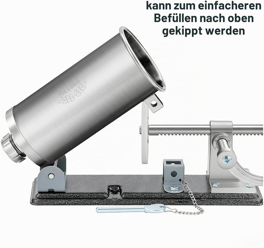 MZTOGR Wurstfüller Wurstfüllmaschine, horizontale Küchen-Edelstahl-Wurstfüllmaschine mit Saugfuss, p
