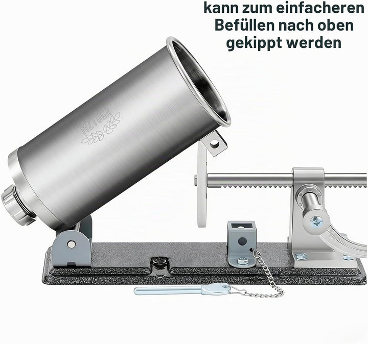 MZTOGR Wurstfüller Wurstfüllmaschine, horizontale Küchen-Edelstahl-Wurstfüllmaschine mit Saugfuss, p