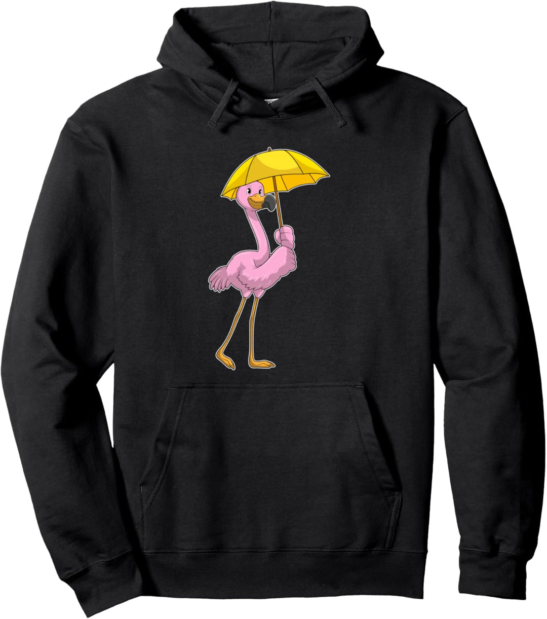 Flamingo Regenschirm Pullover Hoodie