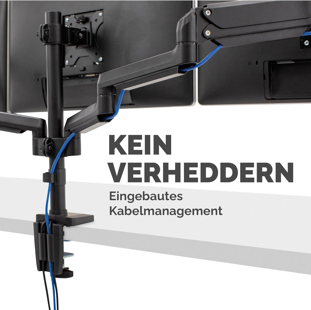 Fellowes Monitor Halterung für 3 Monitore bis je 27 Zoll (68,5 cm) - Platinum Series Monitor Arm mit