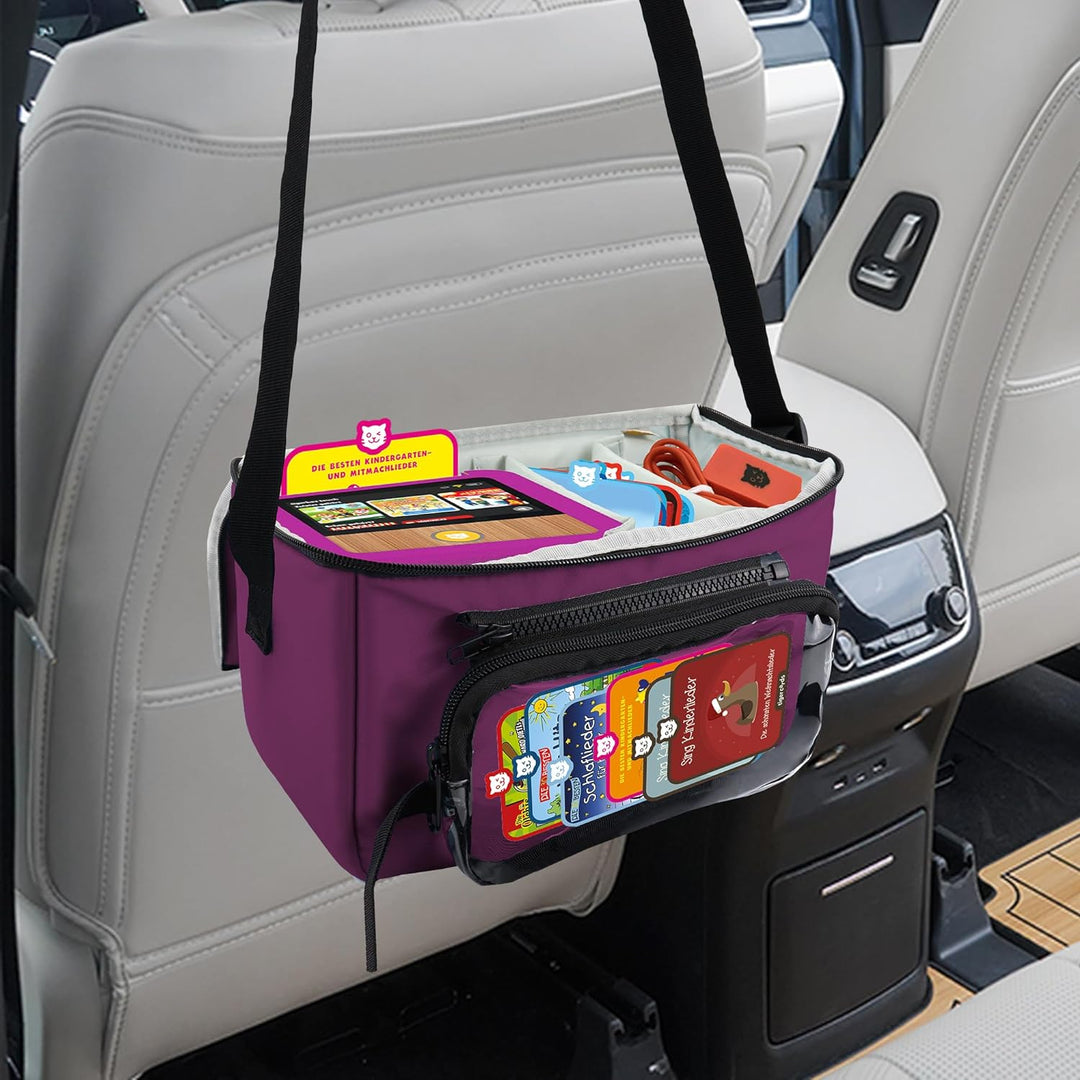 Tasche für Toniebox Hörfiguren Tragetasche für Tigerbox Touch Tigerkarten, Beere Transporttasche für