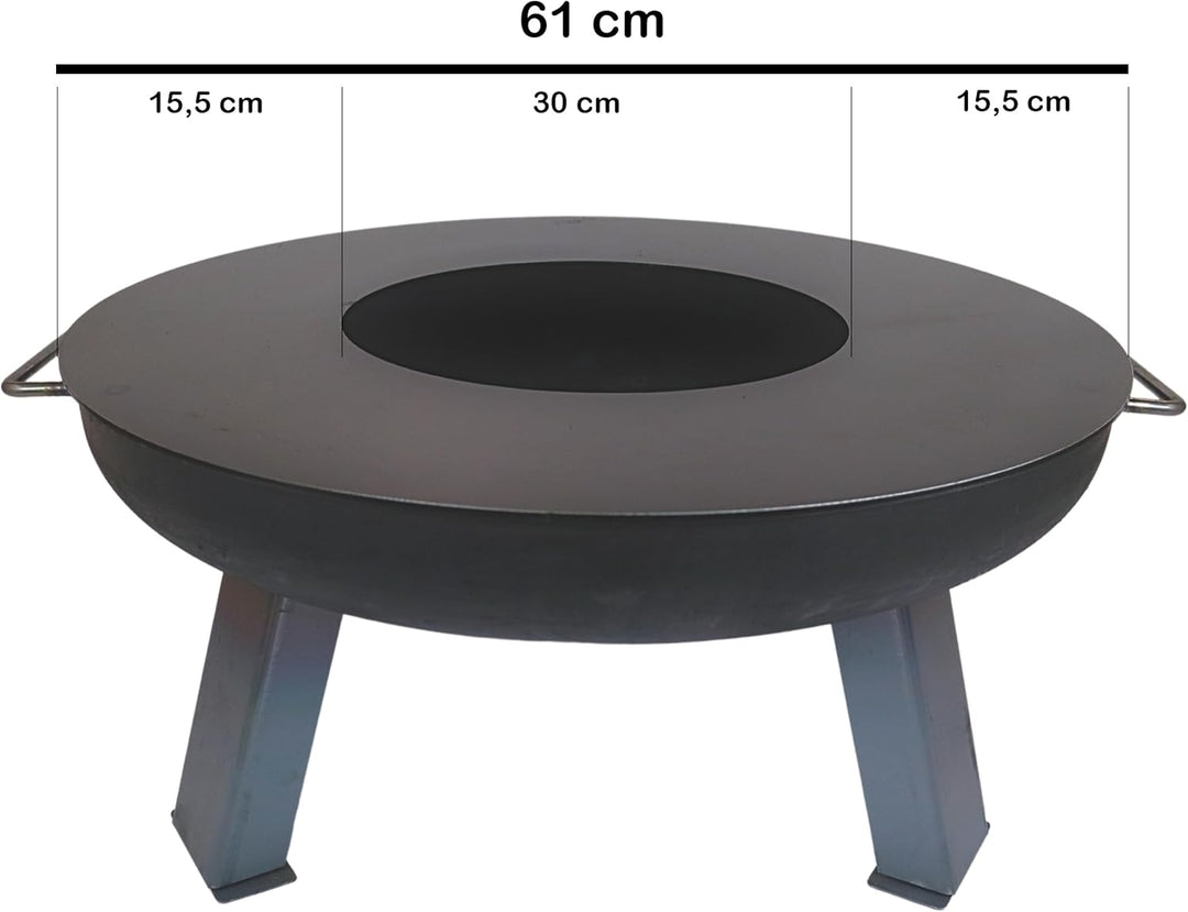 SOUK ONE Plancha Ø 60 cm Feuerring Feuerplatte Grillring für Feuerschale, Feuertonne - Grillplatte a