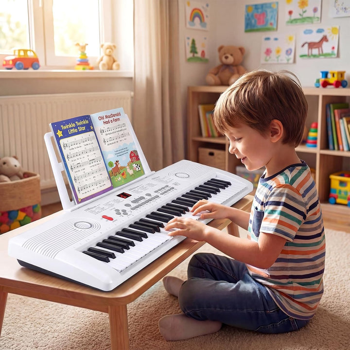 COSTWAY Keyboard Piano 61 Tasten, Digital Piano mit Ständer &amp; Mikrofon &amp; Tragetasche, E-Piano für Ei