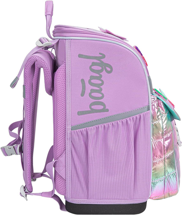 Baagl Schulranzen Mädchen Set 3 Teilig (Zippy Schultasche für 1. Klasse, Mäppchen, Turnbeutel), Grun