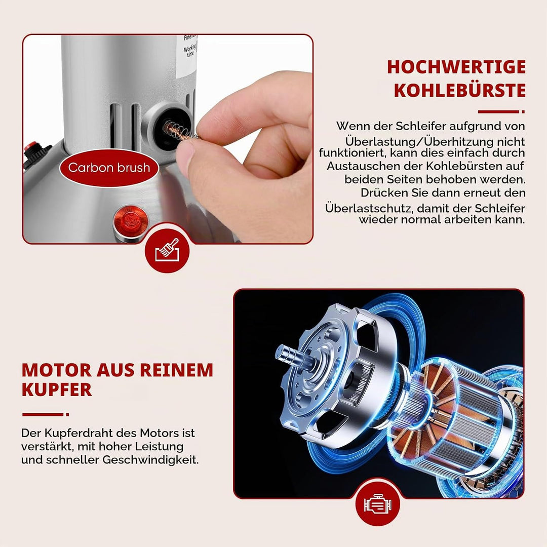 Sunowl Tragbare Getreidemühle 500g,Getreidemühle Elektrisch Hochgeschwindigkeit 220 V,3 Klingen Timi