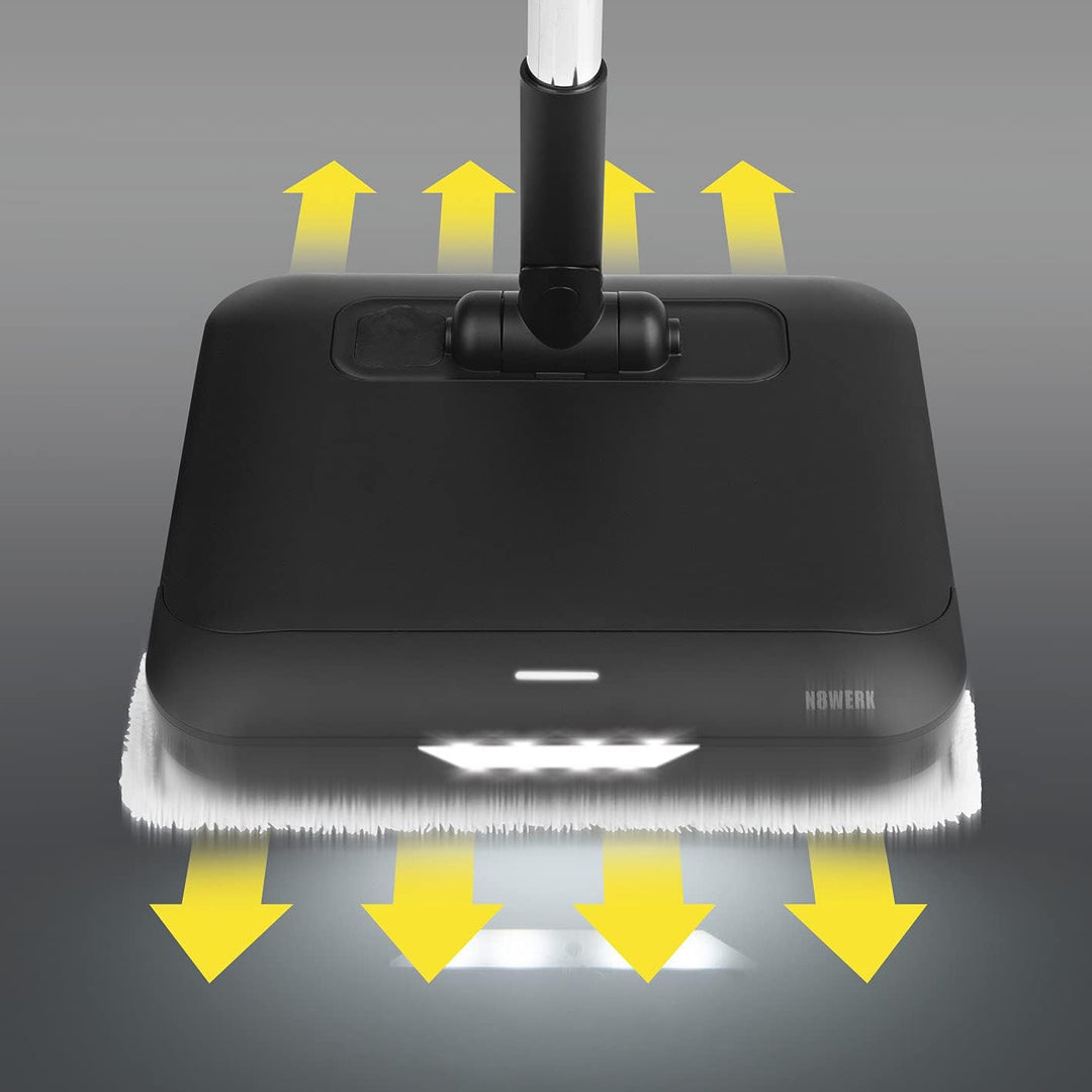 N8WERK Bodenwischer mit Vibrationsfunktion in der Midnight Black Edition | LED-Beleuchtung & 2 Mikro
