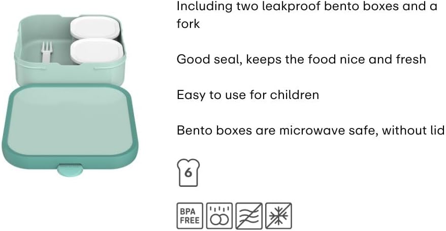 Mepal - Bento Lunchbox für Kinder - Gross Campus - Peppa Pig - 1,25 l - Inklusive 2 auslaufsichere B