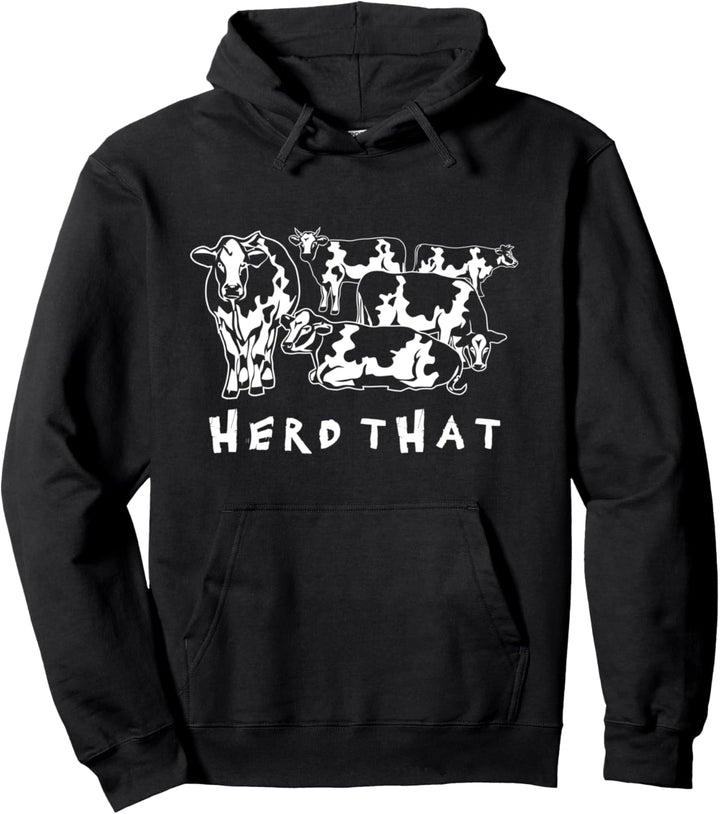 Herde mit Rindern Pullover Hoodie
