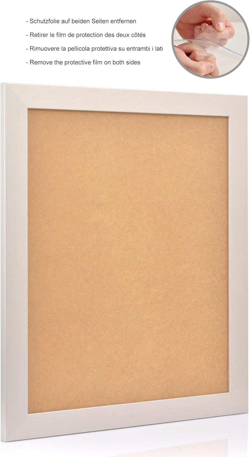 Stallmann Design Bilderrahmen 68x98 cm alu Holz mit Acrylglas Rahmen-Breite 40mm Posterrahmen Wechse
