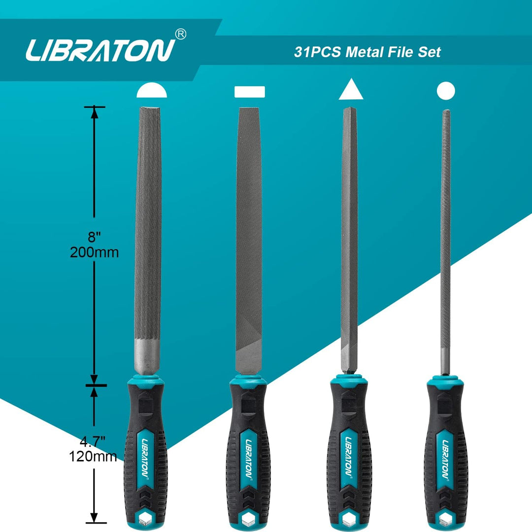 Libraton Feilenset 31tlg, Feilenset Metall, Metallfeilen Set, Schlüsselfeilen, Werkstattfeile Satz f