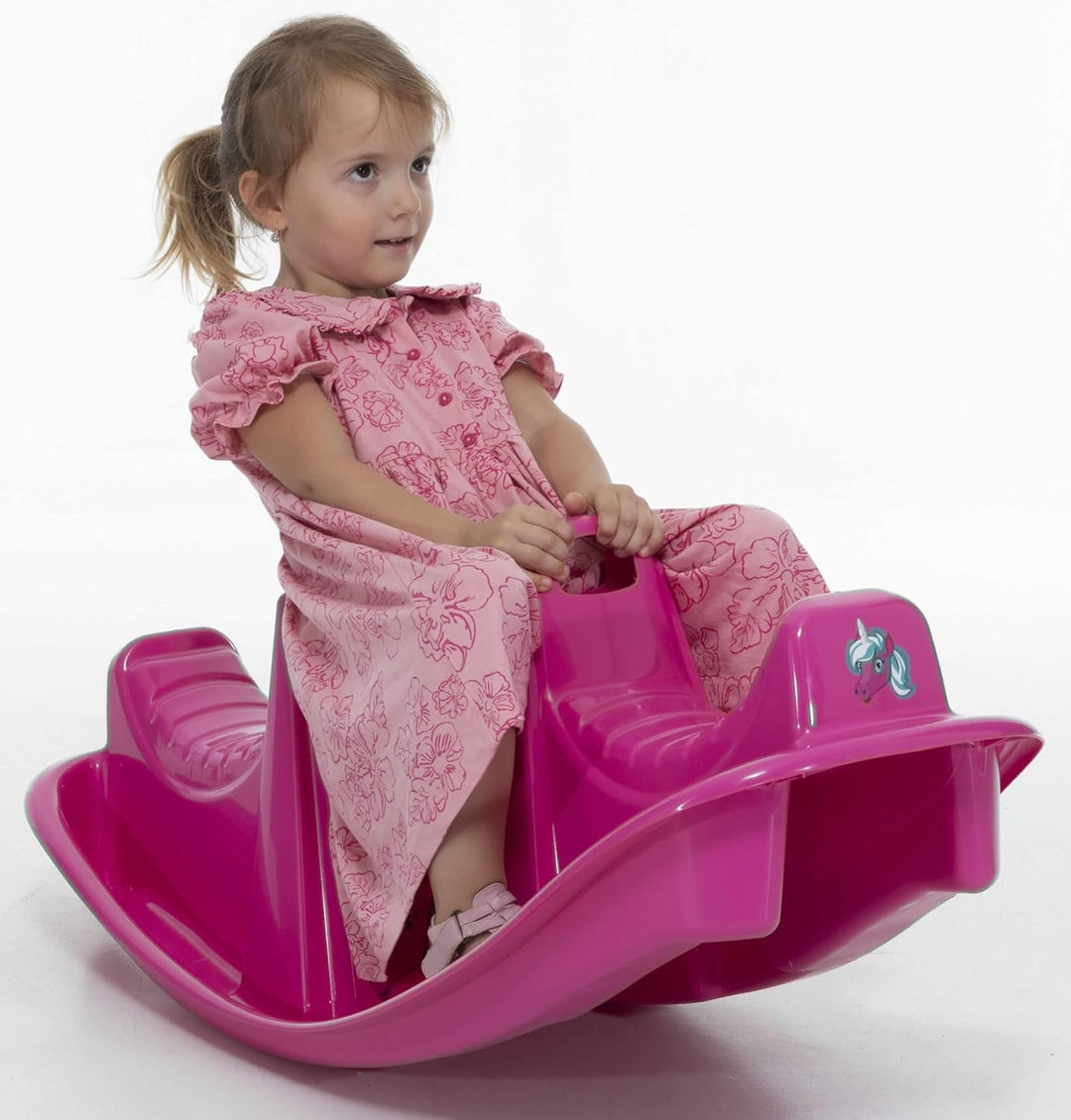 Wippe Rocker Einhorn Tier Schaukelwippe Kunststoff Kinder Spielzeug pink, Pink