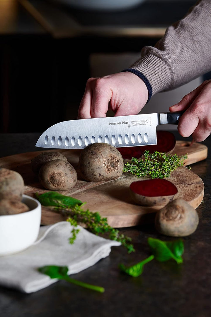 F. DICK Messerset, Premier Plus Eurasia (Gyuutoo Messer, Santoku, Officemesser, X50CrMoV15 Stahl, ni