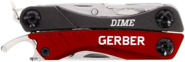 Gerber Multifunktionswerkzeug mit 12 Funktionen, Dime Pocket Multi-tool, Rot, 31-001040 Rot (US), Ro