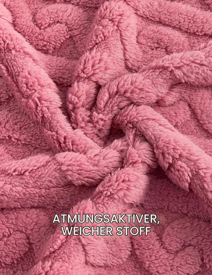 JiAmy Mädchen Bademantel Kapuzen Fleece Warmes Weiches Kinder Badekleid Fuzzy Frottee-Robe 4-14 Jahr