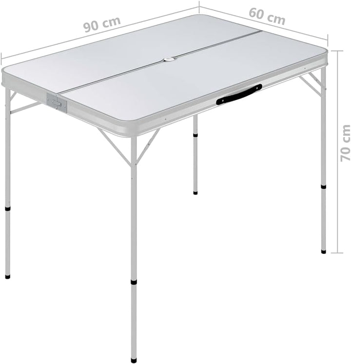 vidaXL Campingtisch Klappbar mit 2 Sitzbänken Gartenbank Bank Sitzgruppe Koffertisch Gartentisch Kla