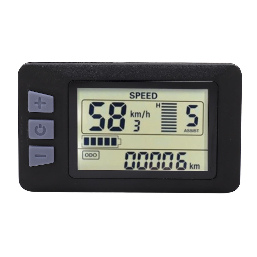 P3H Elektrofahrrad-LCD-Anzeigefeld, LCD-Display mit Wasserdichtem 6-Pin-Kabel, Kompatibel mit 24 V,