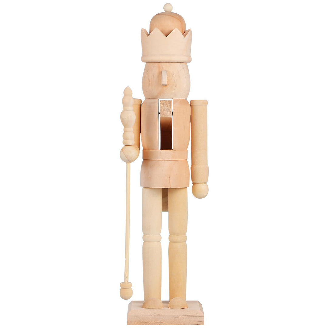 Puppenkönig-Soldat-Nussknacker aus Holz, unbemalt, DIY-Bausatz38 cm Rohling aus Walnussholz für Weih