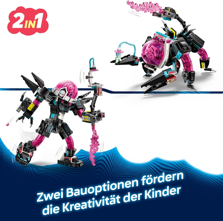 LEGO DREAMZzz 2in1 Mateo vs. Cyber Brain Mech - Modular Robot Toy for 8+ Year Old Boys & Girls - Reb